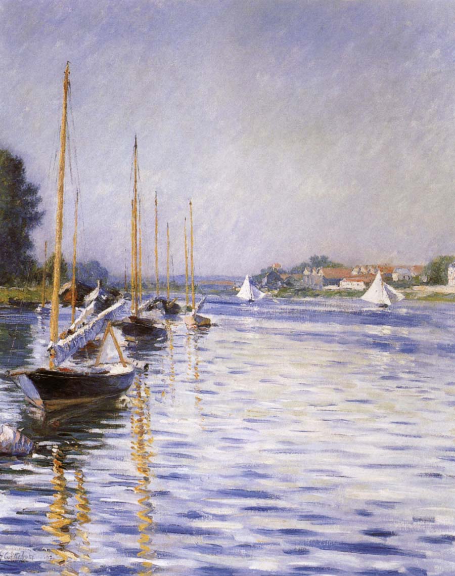 Gustave Caillebotte Boats on the Seine at Argenteruill